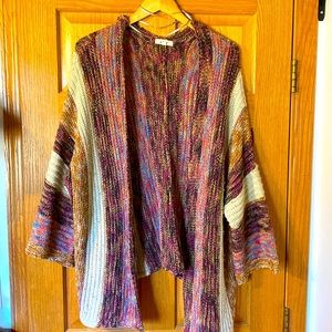 Multi color knit cardigan size S/M